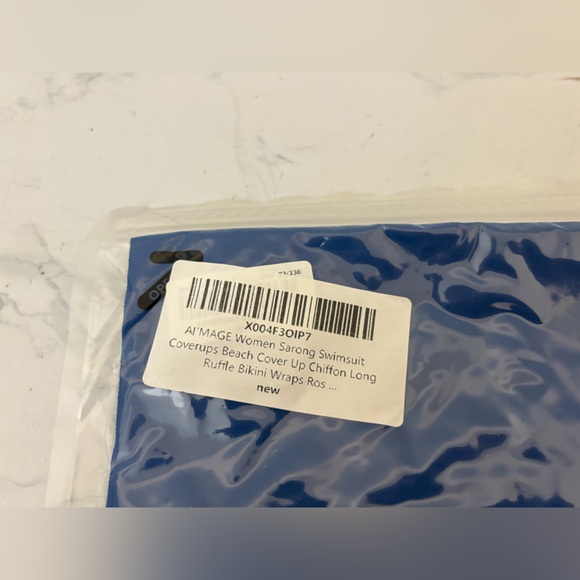 🔥NEW🔥AI'MAGE Womens Cover Up Swimsuit Coverup Sarong Chiffon Long Ruffle Wrap - Picture 2 of 3